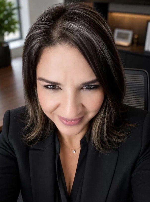 Hermila Villanueva Quintero, directiva de capital humano, retratada en su oficina